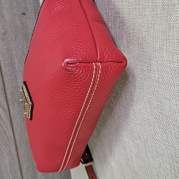 Dooney & Bourke Red Pebble Leather Crossbody Shoulder Bag - Picture 7 of 12